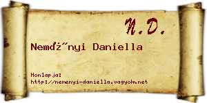 Neményi Daniella névjegykártya